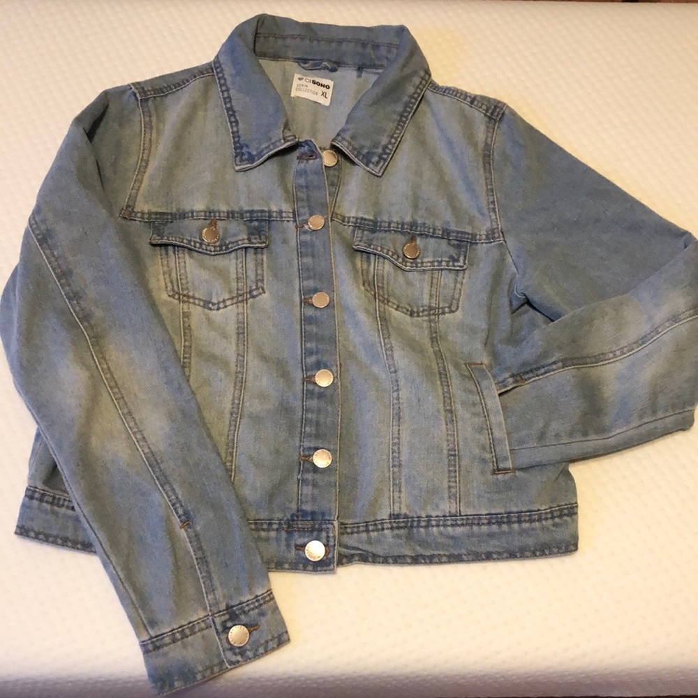 CI SONO denim jacket size XL no stretch